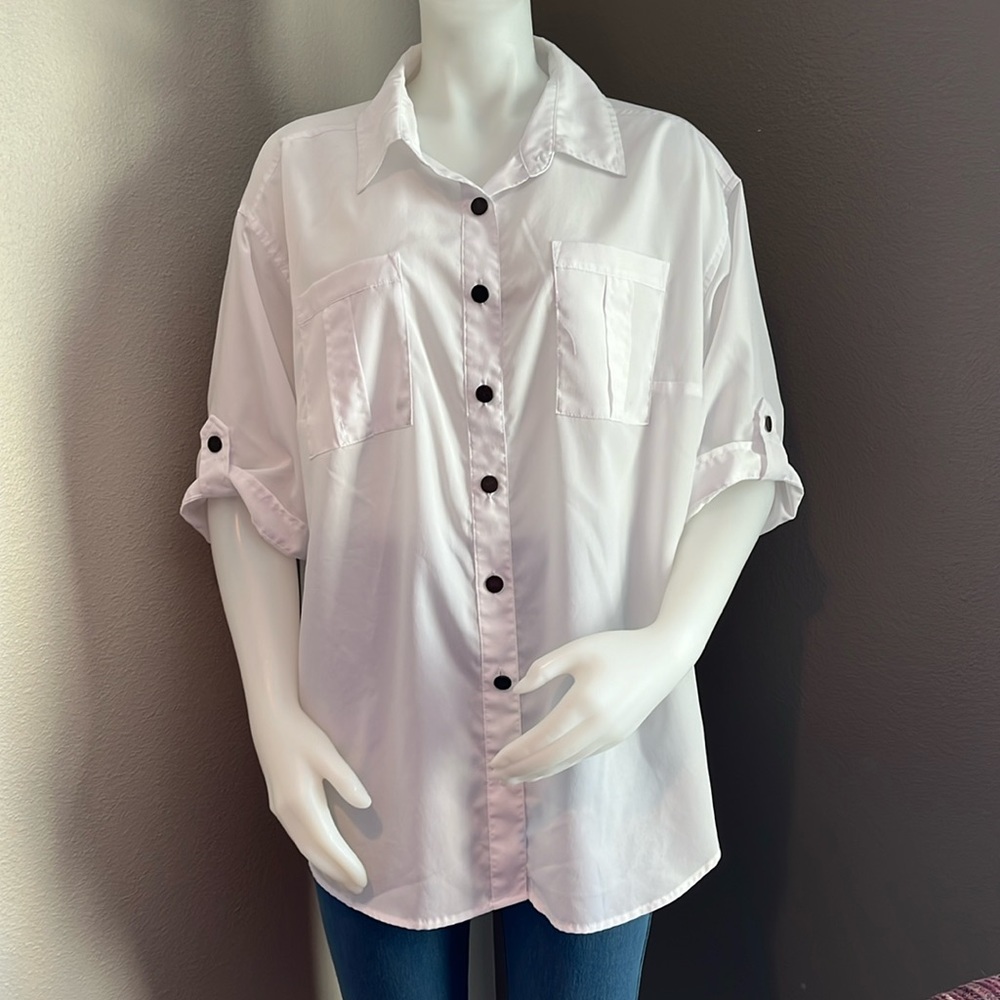 Beverly Drive 16-18W Button Down Shirt